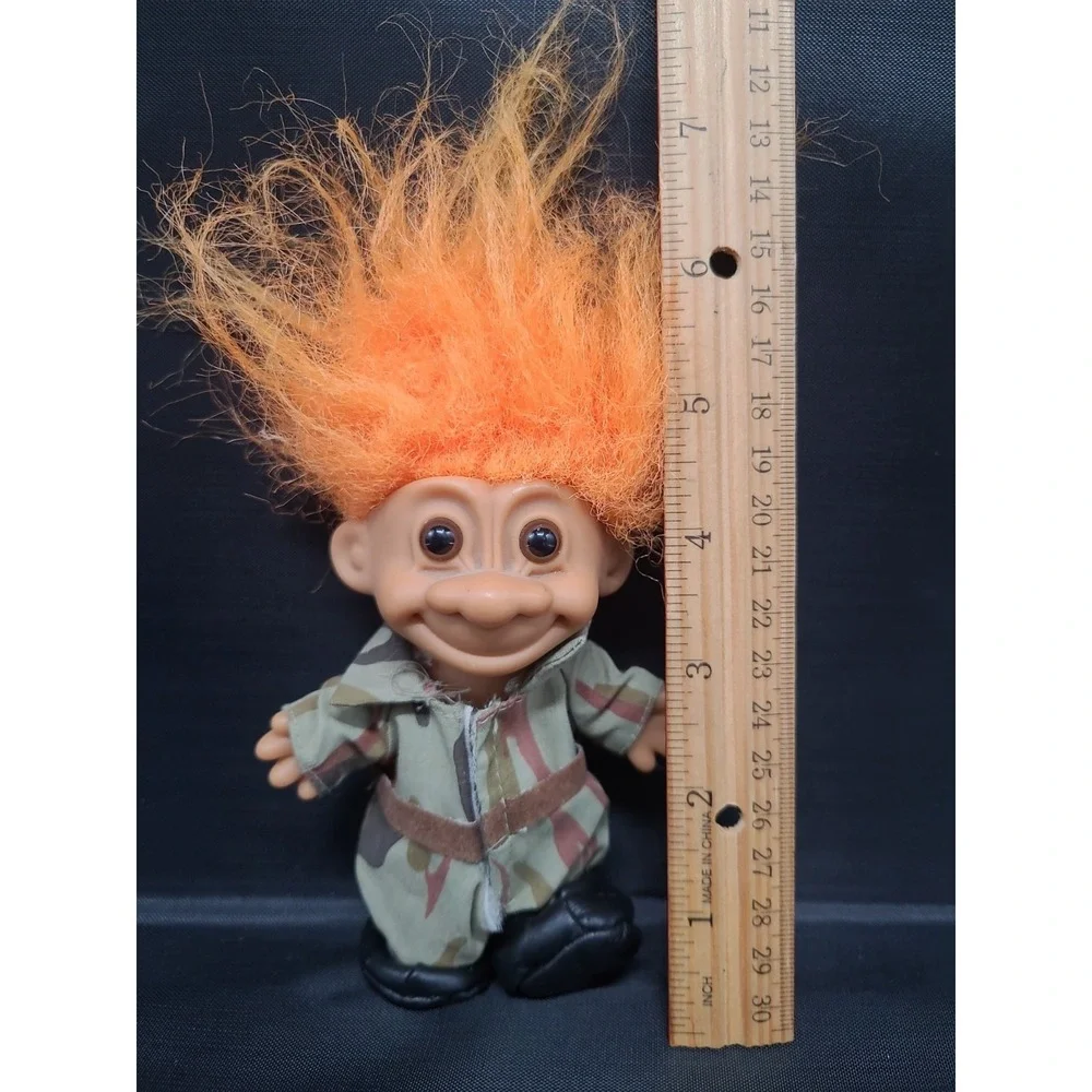Vitnage Russ Berrie Soldier Troll With Orange Hair